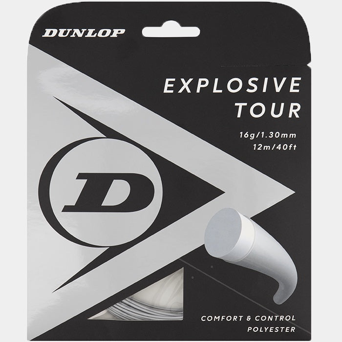 Dunlop Explosive Tour Tennis String - High Performance Tennis Racket String for Power & Control | Perfect for Competitive Play & Training Sessions