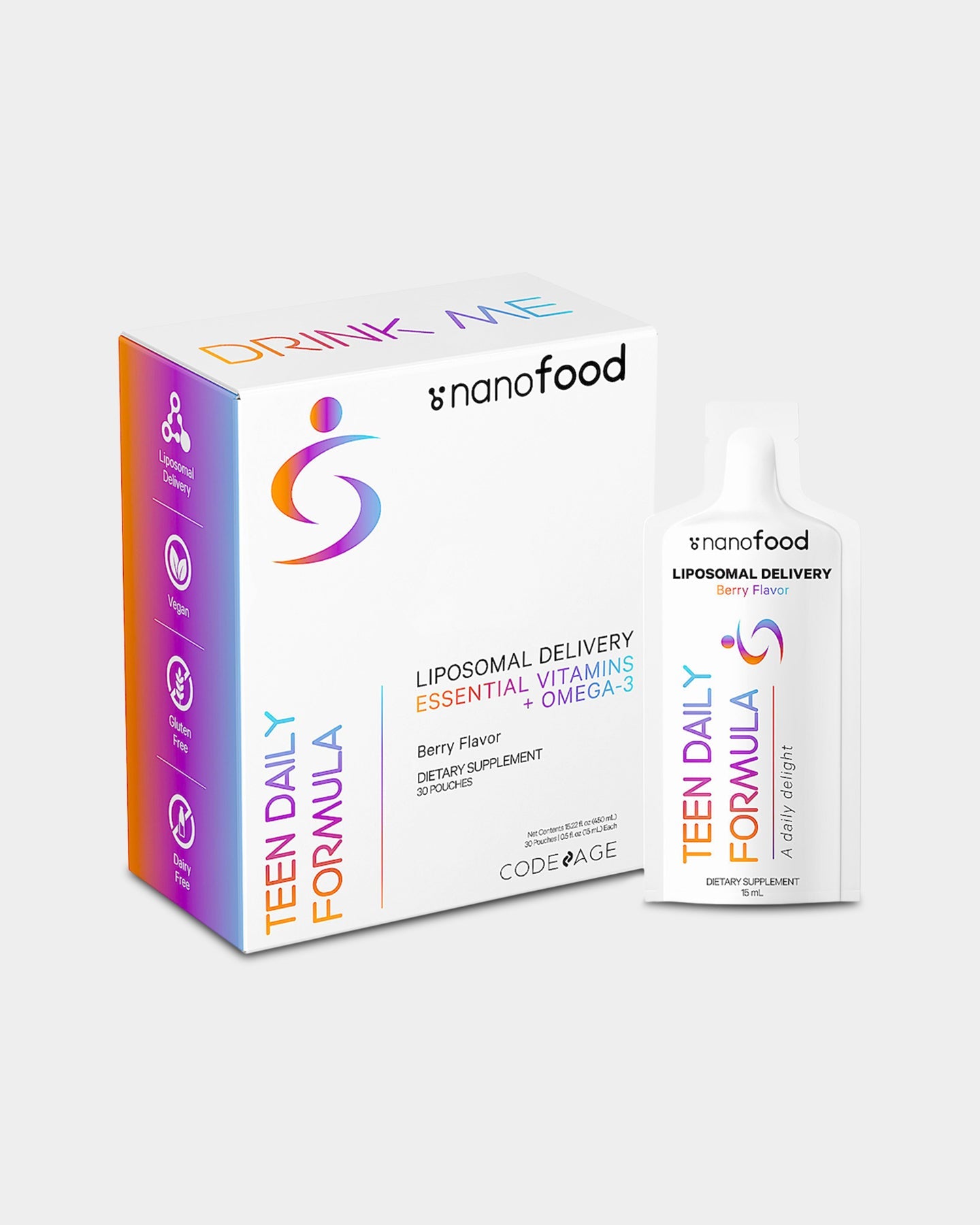 Codeage Teen Daily Vitamins - Multivitamin Supplement for Teens with Essential Nutrients | Supports Growth, Energy & Immune Health | Perfect for School, Sports & Active Lifestyles