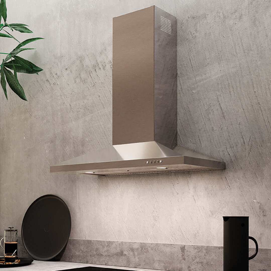 Stainless Steel Faber Dama Wall Mount Range Hood - 30/36 Inch Size Options for Kitchen Ventilation | Powerful Exhaust Fan for Smoke & Odor Removal | Modern Design for Home Cooking & Grilling
