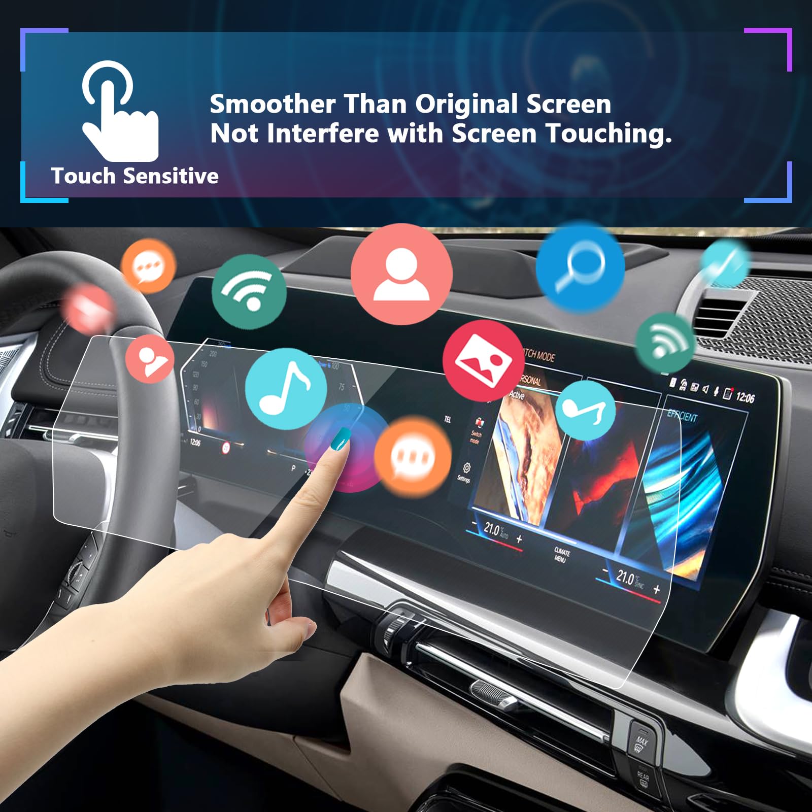 2025 BMW X1 Screen Protector - 9H Tempered Glass for 10.7