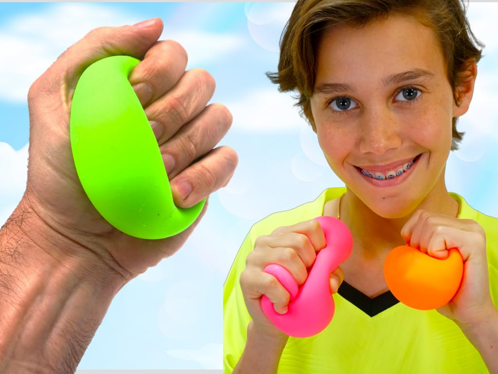 Stretchy Dough Ball (1 Pack) - Neon Slow Rising Squishy Stress Relief Toy for Adults & Kids - Sensory Fidget Toy for Anxiety, ADHD & Autism - Therapy Putty for Office, School & Home Use