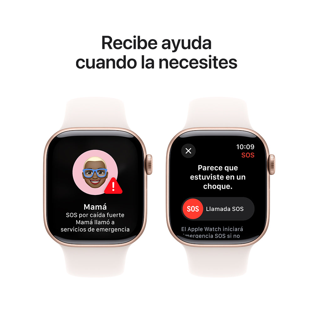 Apple Watch Series 10 GPS 42mm Rose Gold Aluminum Case with Pink Sand Sport Band - Perfect for Fitness Tracking, Running & Everyday Wear