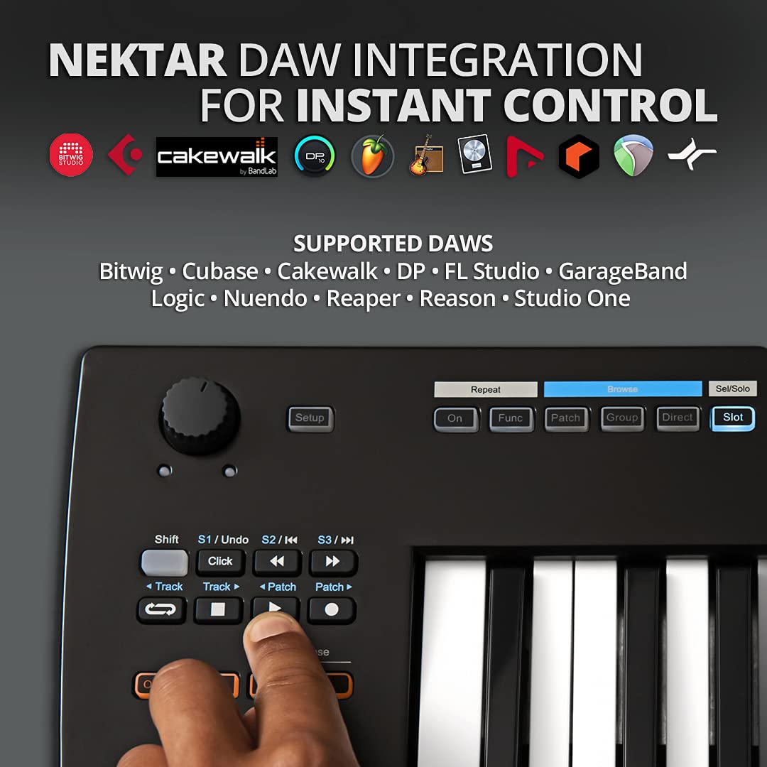 Nektar Impact GXP88 88-Key MIDI Keyboard Controller for Music Production, Recording & Live Performance - Perfect for Home Studios & Professional Producers