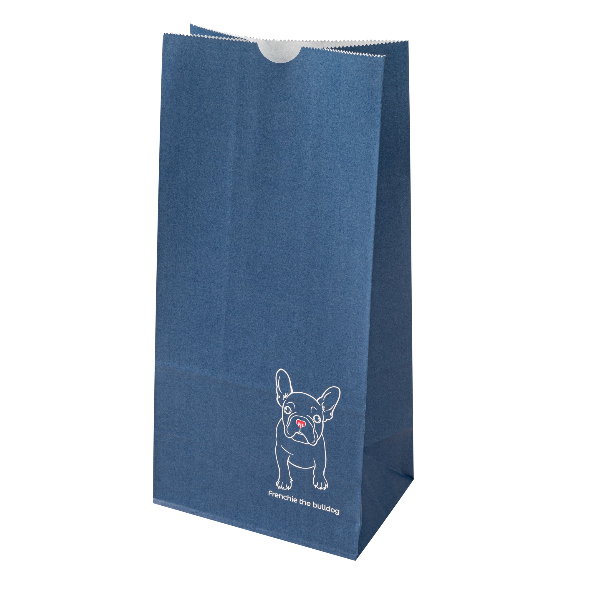 Frenchie Paper Bag 8 lb - 6 x 4 x 11.75 Inches - Pack of 100 | Eco-Friendly Kraft Paper Bags for Groceries, Takeout, Retail Packaging & Gift Wrapping