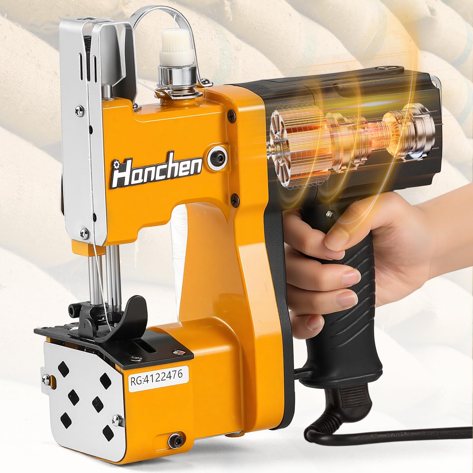 High-Speed Industrial Bag Sewing Machine - Heavy Duty Bag Sealer, Closer & Stitcher for Woven Kraft Paper, Sack & Poly Bags - CE Certified | Perfect for Packaging, Agriculture & Bulk Goods Sealing