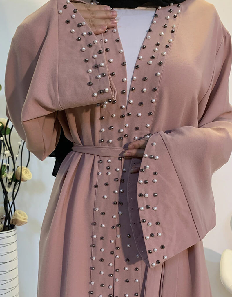 Elegant Moroccan Kaftan Abaya Dress for Muslim Women - Modest Islamic Long Dress for Prayer, Eid, and Special Occasions