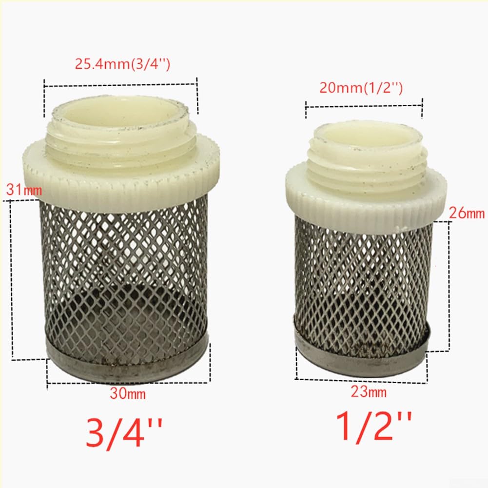 Stainless Steel Garden Hose Strainer - 3/4inch Filter for Rain Barrel & Irrigation