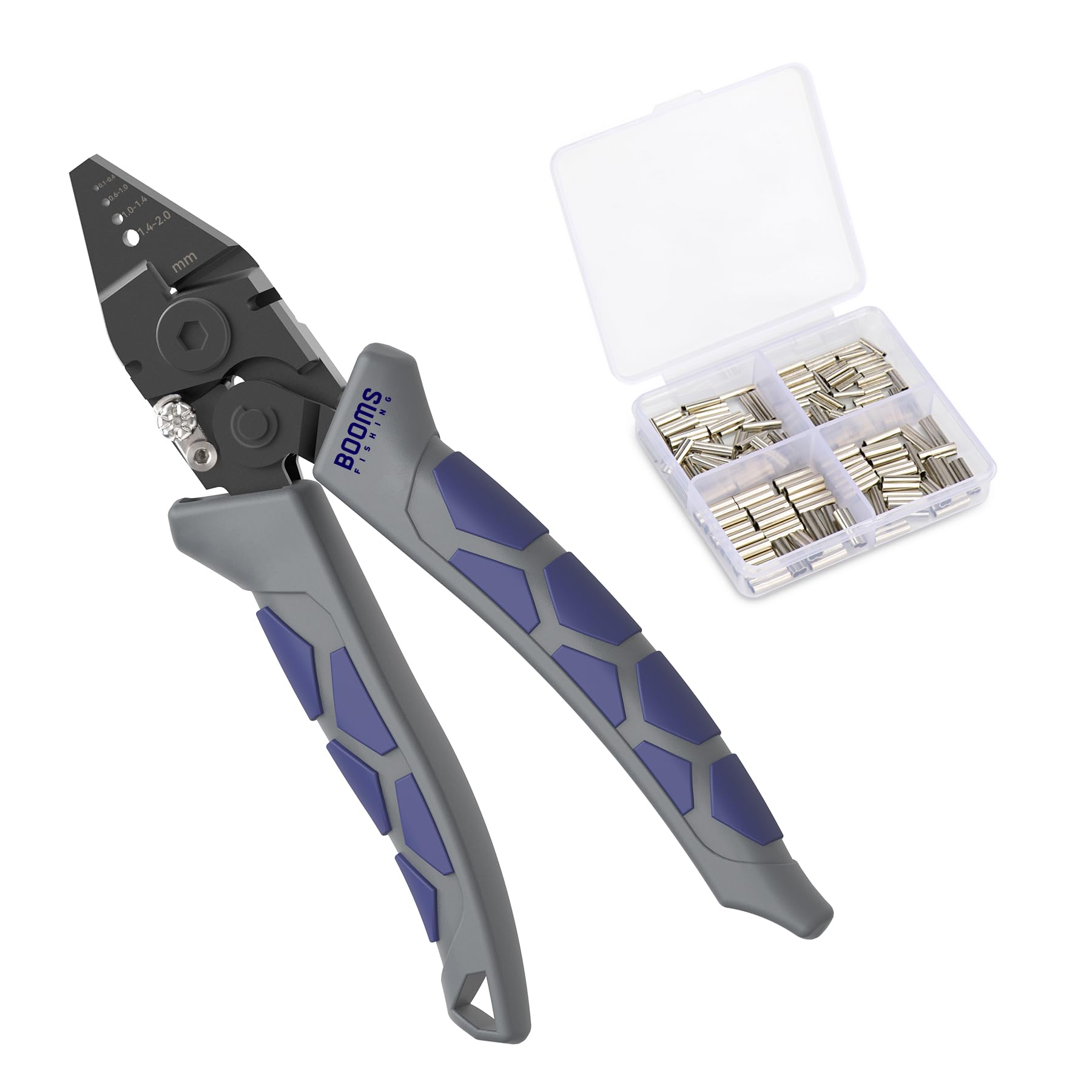 Booms Fishing CP4 Crimping Tool with Cutter - High Carbon Steel Plier for Wire Rope Leaders - Perfect for Saltwater Fishing