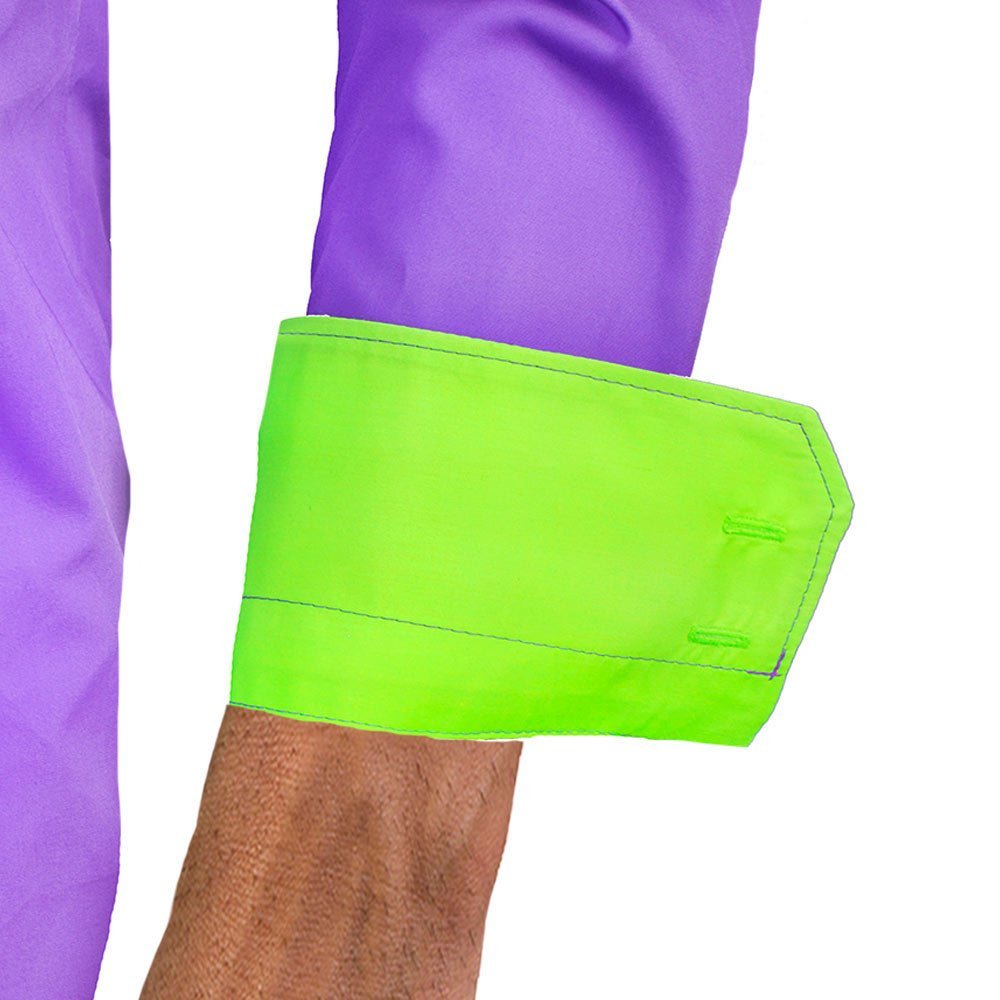 Stylish Purple and Neon Green Designer Dress Shirts for Men | Premium Quality Made in USA | Perfect for Business Meetings, Weddings & Formal Events
