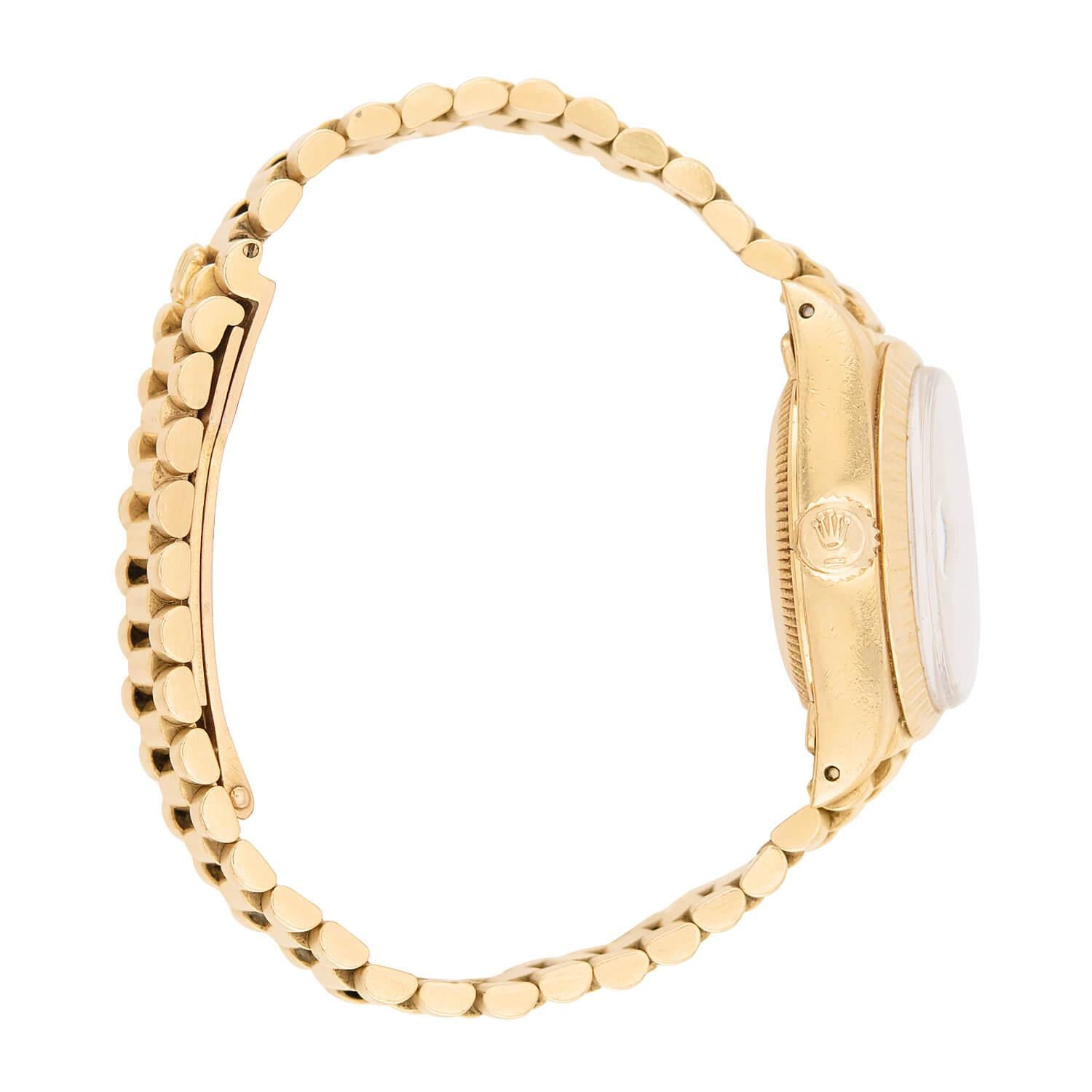 Authentic Rolex Estate 18K Gold Ladies Datejust Watch - Luxury Women's Wristwatch for Special Occasions & Formal Events