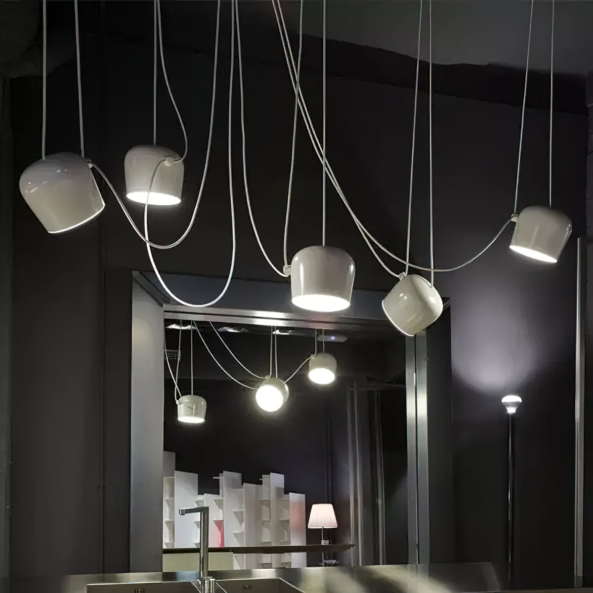 Modern Minimalist Aim Pendant Lamp - Adjustable Hanging Light Fixture for Kitchen Island, Dining Room, Bedroom & Living Room Decor