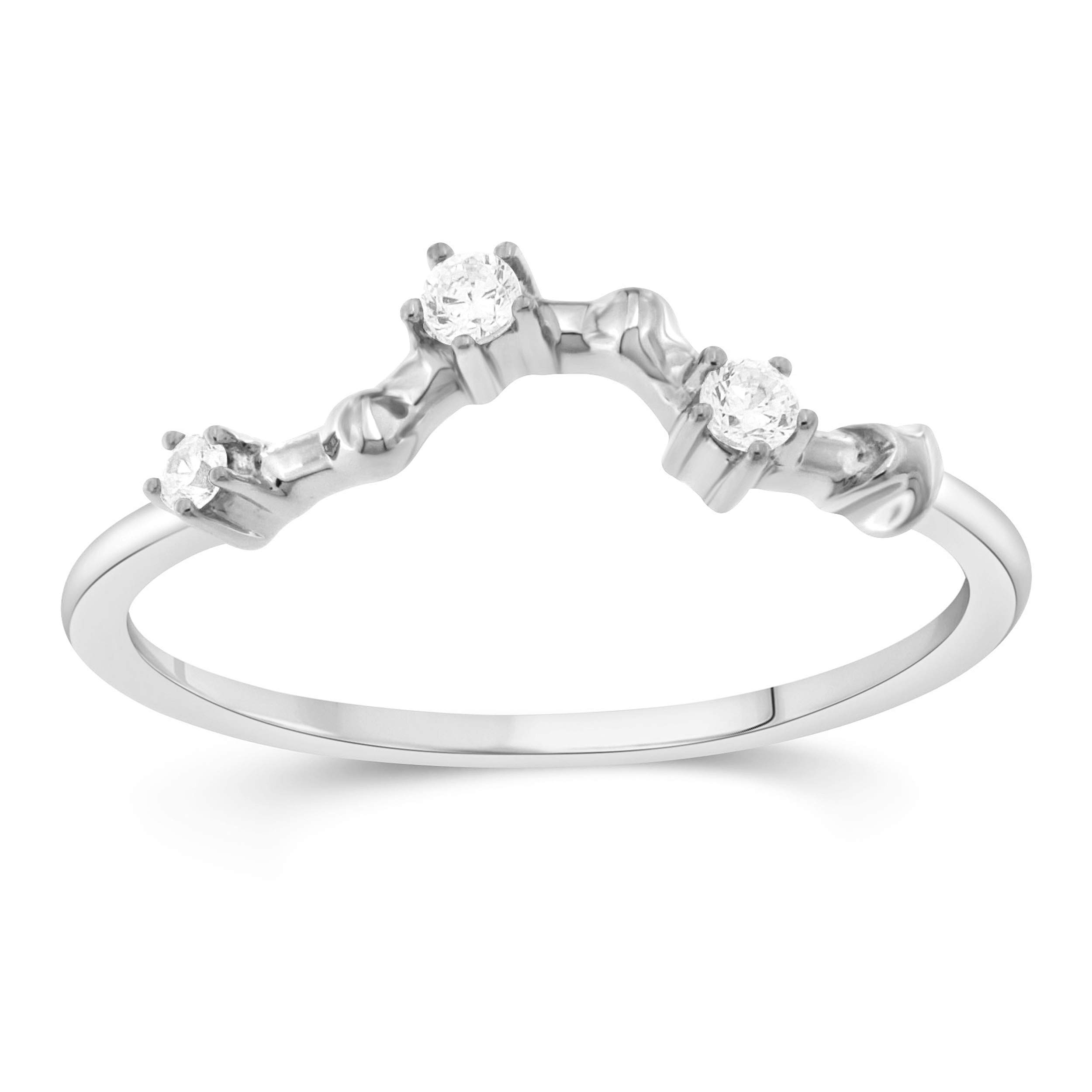 NATALIA DRAKE 1/10 Cttw Diamond Celestial Star Horoscope Astrology Zodiac Ring for Women - 925 Sterling Silver, H-I Color, I1-I2 Clarity - Perfect for Birthdays, Anniversaries & Astrology Lovers
