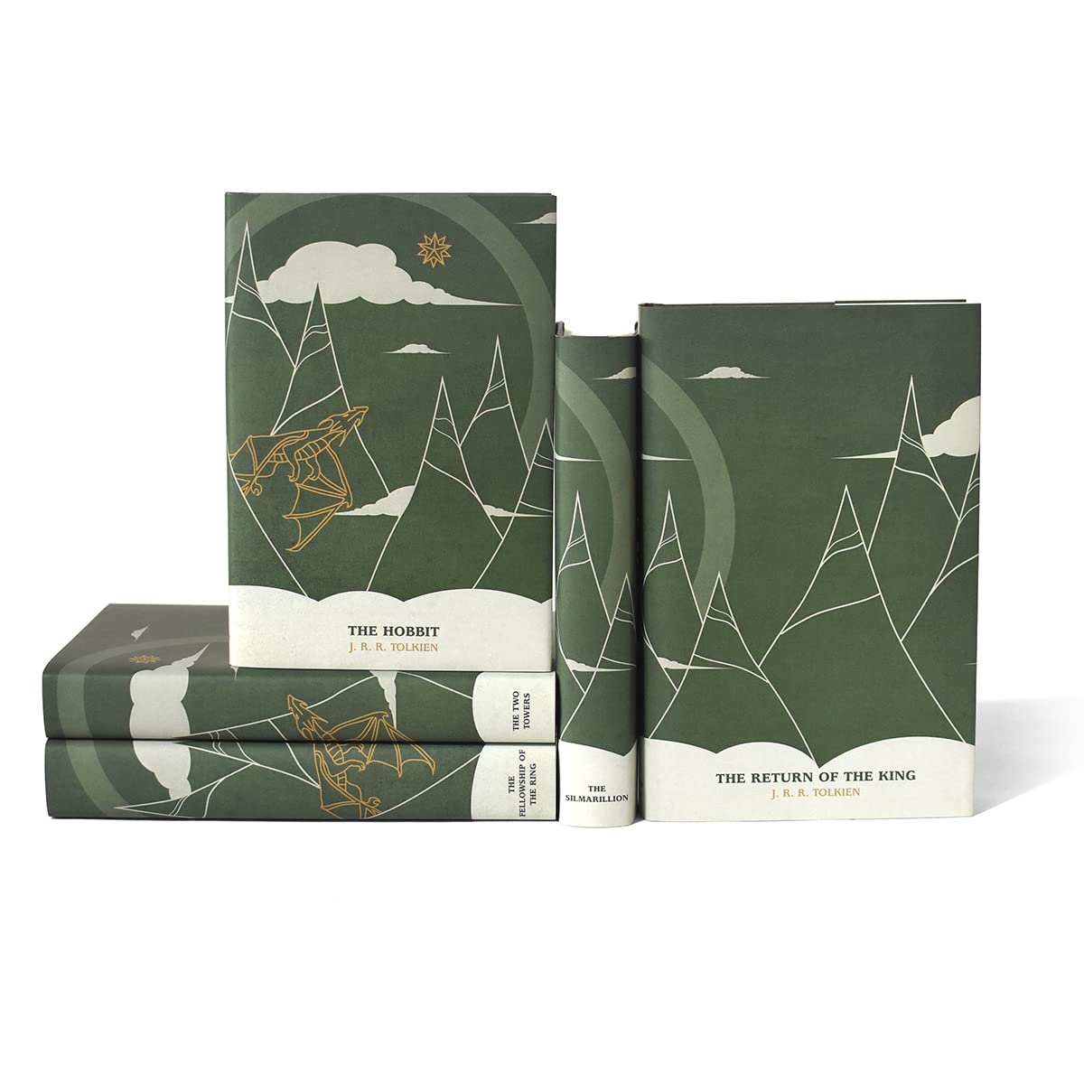Juniper Books - The Lord of the Rings 5 Volume Book Set - Custom Cover Design for J.R.R. Tolkien Collection | Perfect for Fantasy Book Lovers & Home Library Decor