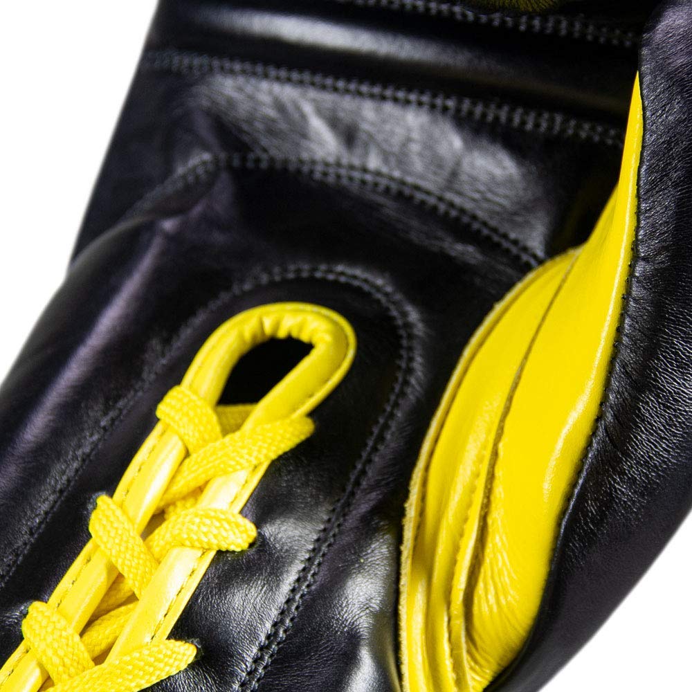 Revgear S4 Sentinel Lace Pro Leather Boxing Gloves - Premium Gel Padding & Wrist Support for Training, Sparring & Competition | Best for MMA, Kickboxing & Heavy Bag Workouts