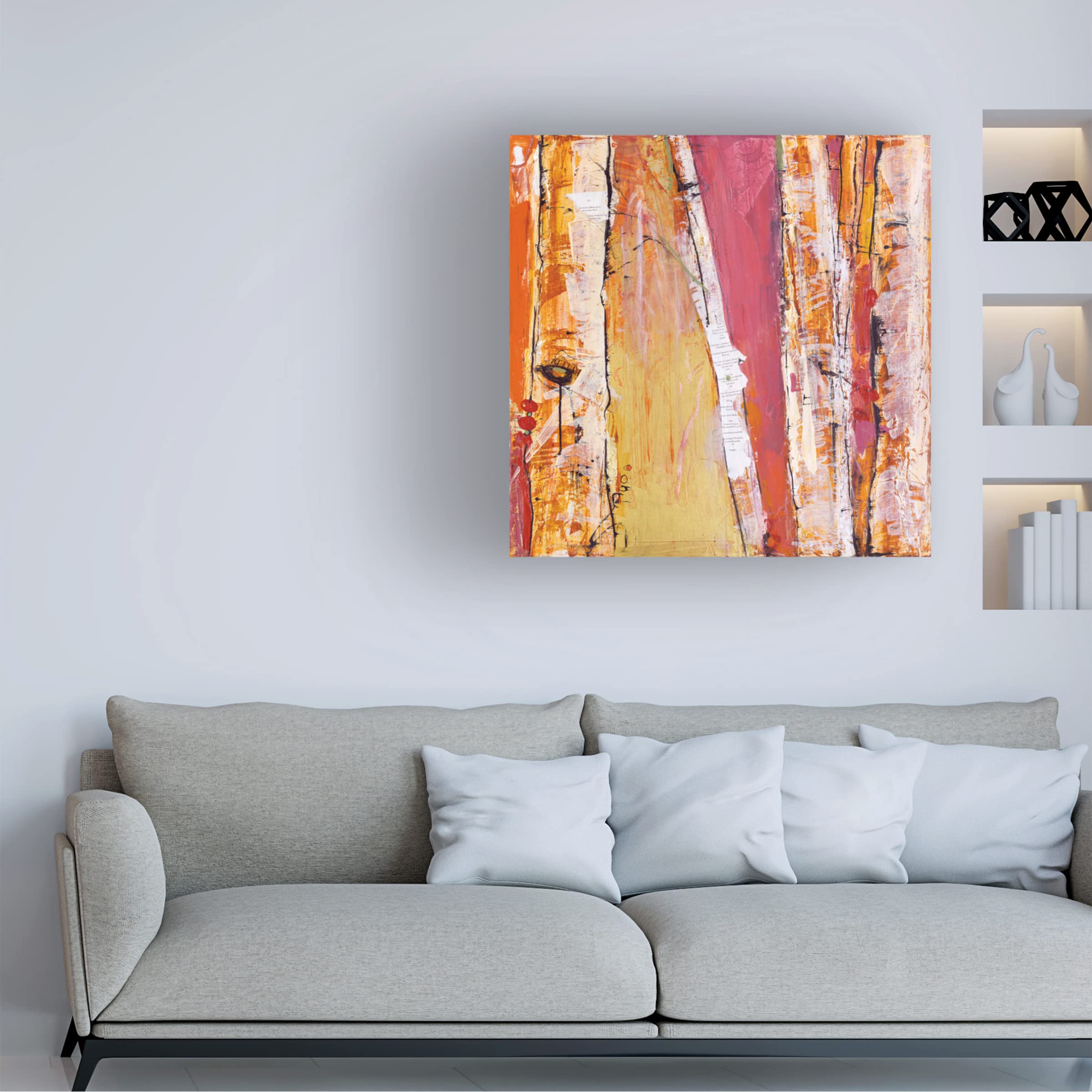 Kellie Day 'Where the Sun Sleeps I' Canvas Wall Art Print - Modern Abstract Landscape Painting for Living Room, Bedroom & Office Decor