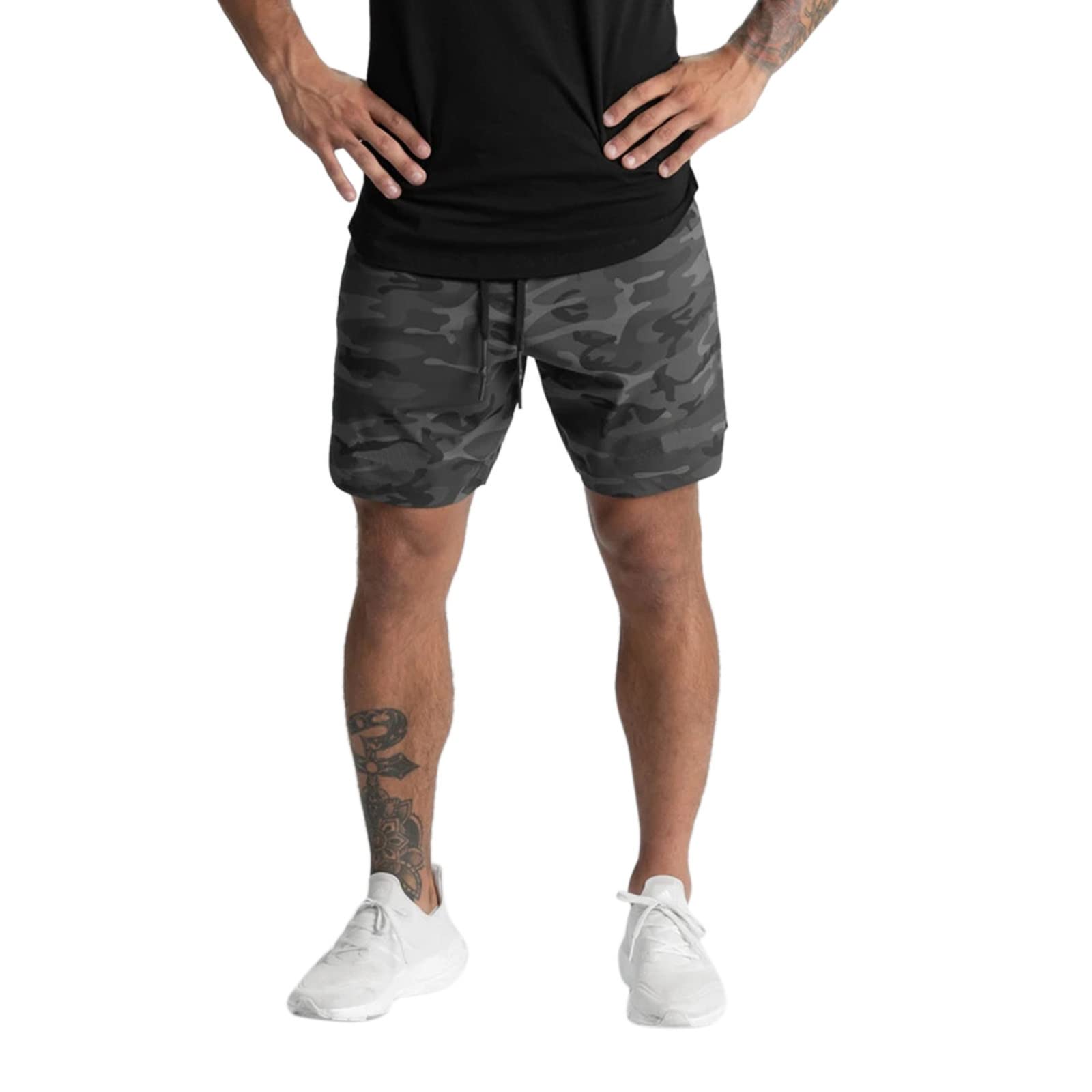 Men's Camouflage Running Shorts - Summer Athletic Sweatpants for Fitness & Casual Wear | Perfect for Jogging, Gym Workouts & Outdoor Activities