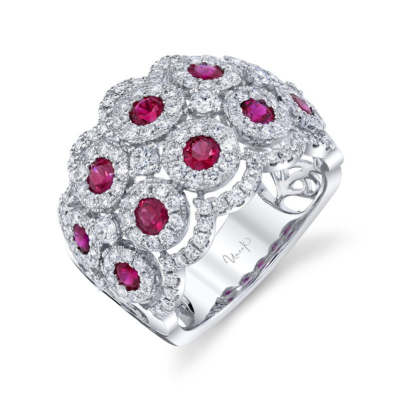 Exquisite Diamond and Ruby Fashion Ring for Women - Elegant Jewelry Gift for Anniversary, Valentine's Day & Special Occasions