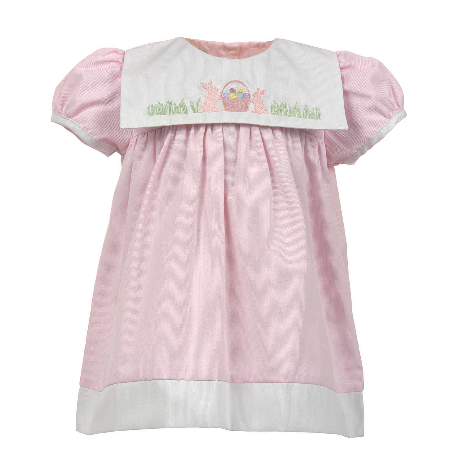 Easter Bunny Dress for Girls - Pink Floral Spring Party Dress for Easter Sunday, Church, and Family Gatherings