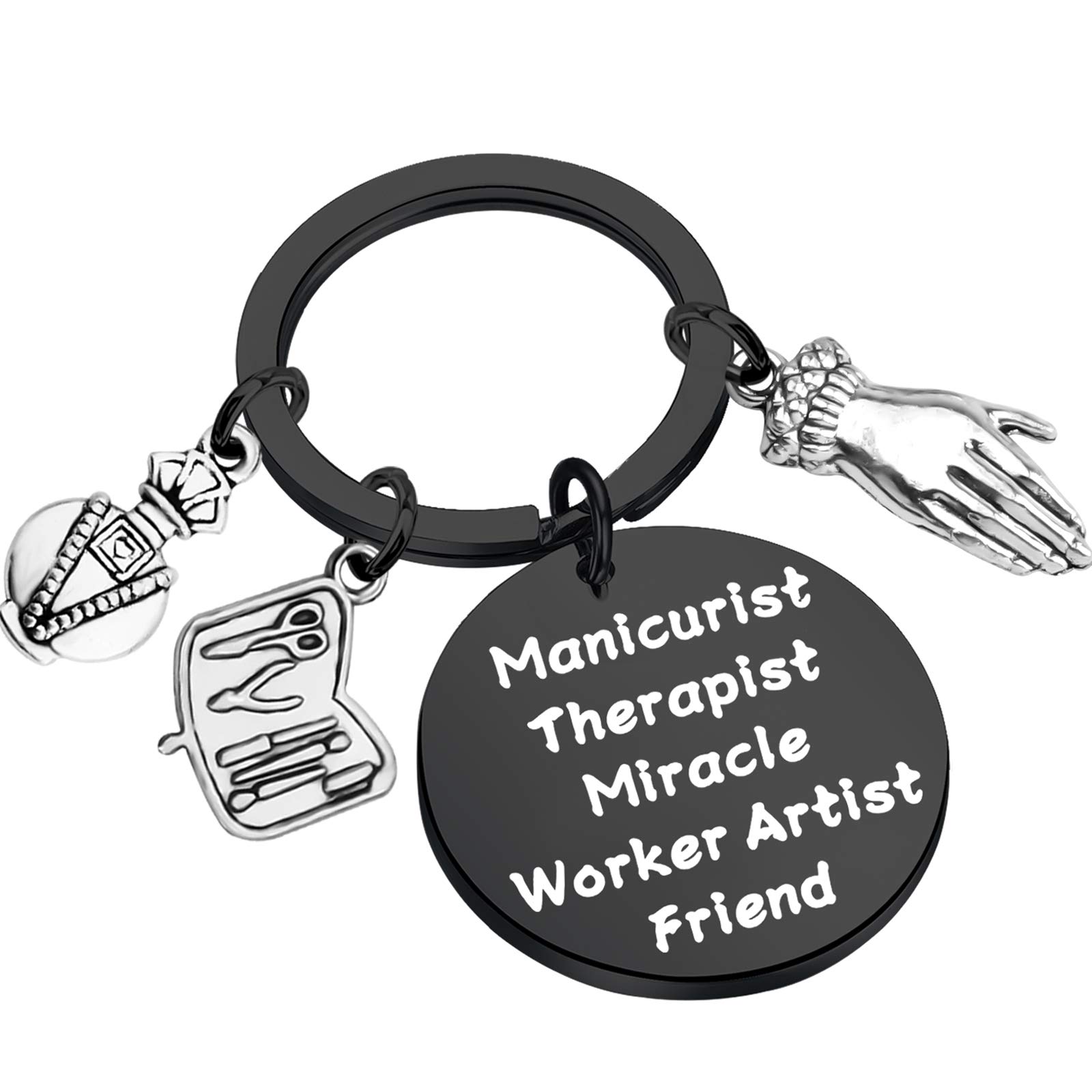 BEKECH Nail Technician Gift Keychain - Perfect Manicurist & Nail Artist Present for Therapists, Friends - Ideal for Salons, Appreciation Gifts & Special Occasions
