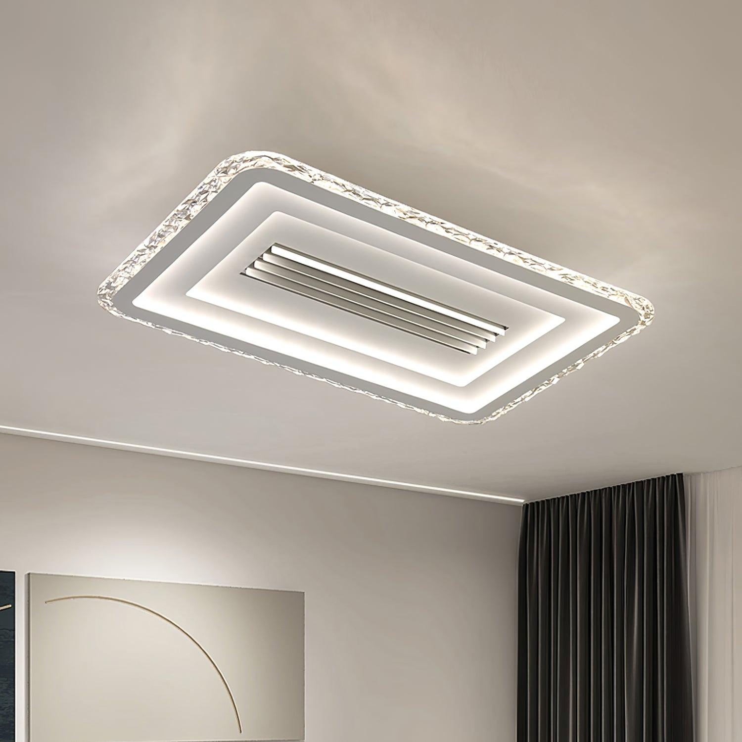 Ultra-Thin Acrylic Rectangle Ceiling Light - Modern LED Panel for Bedroom, Kitchen, Office & Living Room Lighting