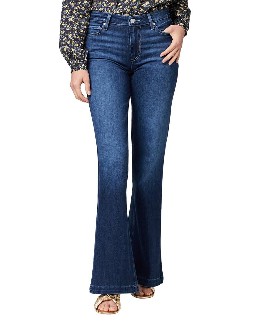 PAIGE Women's Genevieve Fog Luxe Coating Jeans - High Waist Skinny Denim Pants for Casual Wear & Night Out | Comfortable Stretch Fabric for Everyday Style