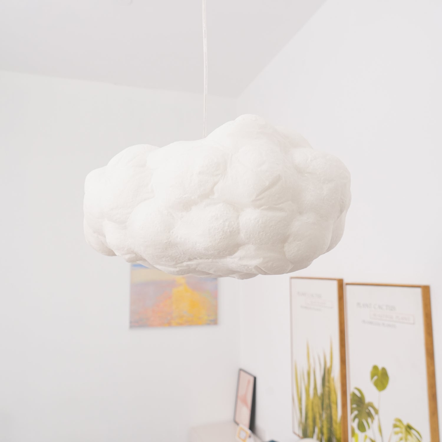Modern Cloudy Glass Pendant Light - Elegant Ceiling Lighting Fixture for Kitchen, Dining Room & Bedroom Decor