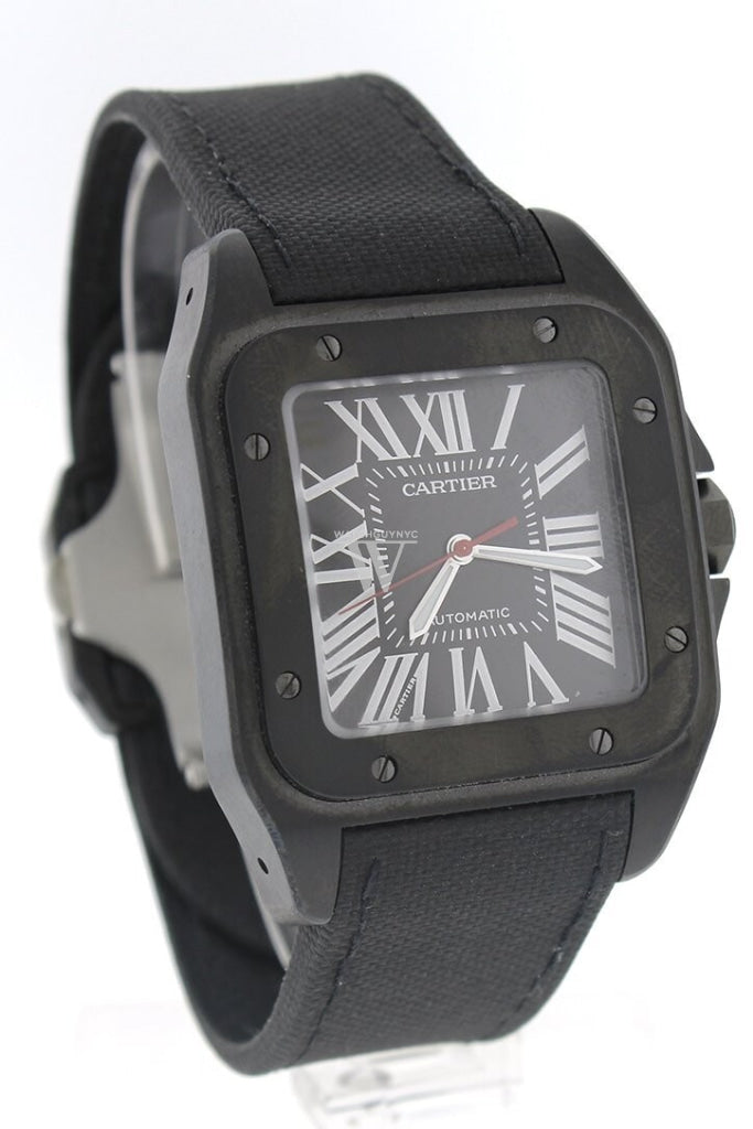 Cartier Santos Automatic Black Dial PVD Men's Watch WSSA0006 - Luxury Stainless Steel Chronograph for Business, Formal & Special Occasions