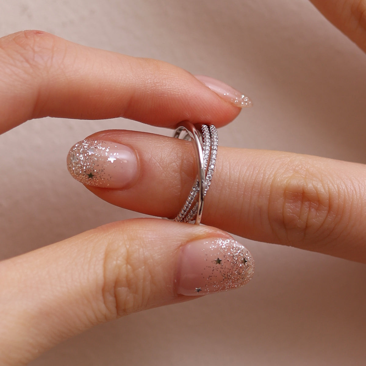 Triple Layered Ring for Women - Elegant Stackable Rings Set - Perfect for Everyday Wear, Gifts & Special Occasions