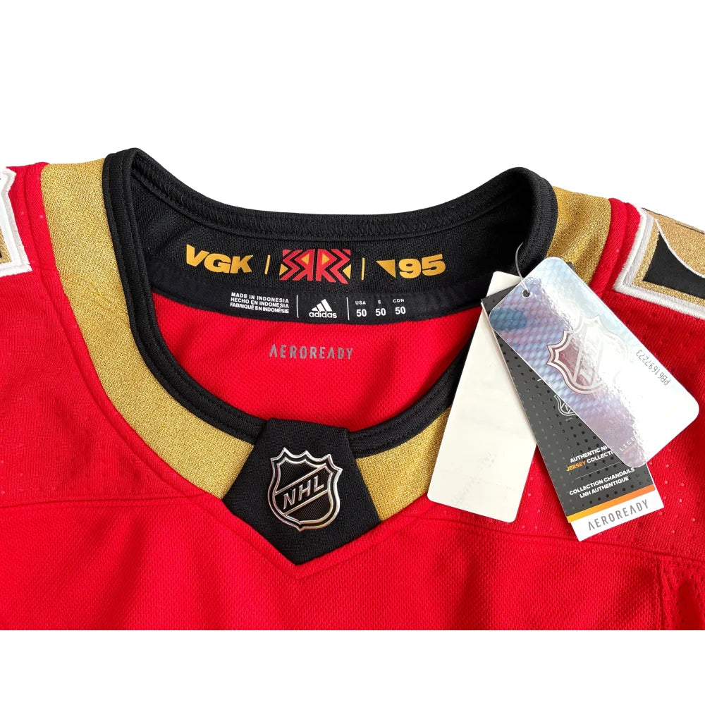 Authentic Adidas Vegas Golden Knights Men's Hockey Jersey - Red Reverse Retro Player Size 50 Medium - Perfect for Game Day, Fan Events & Sports Collectibles