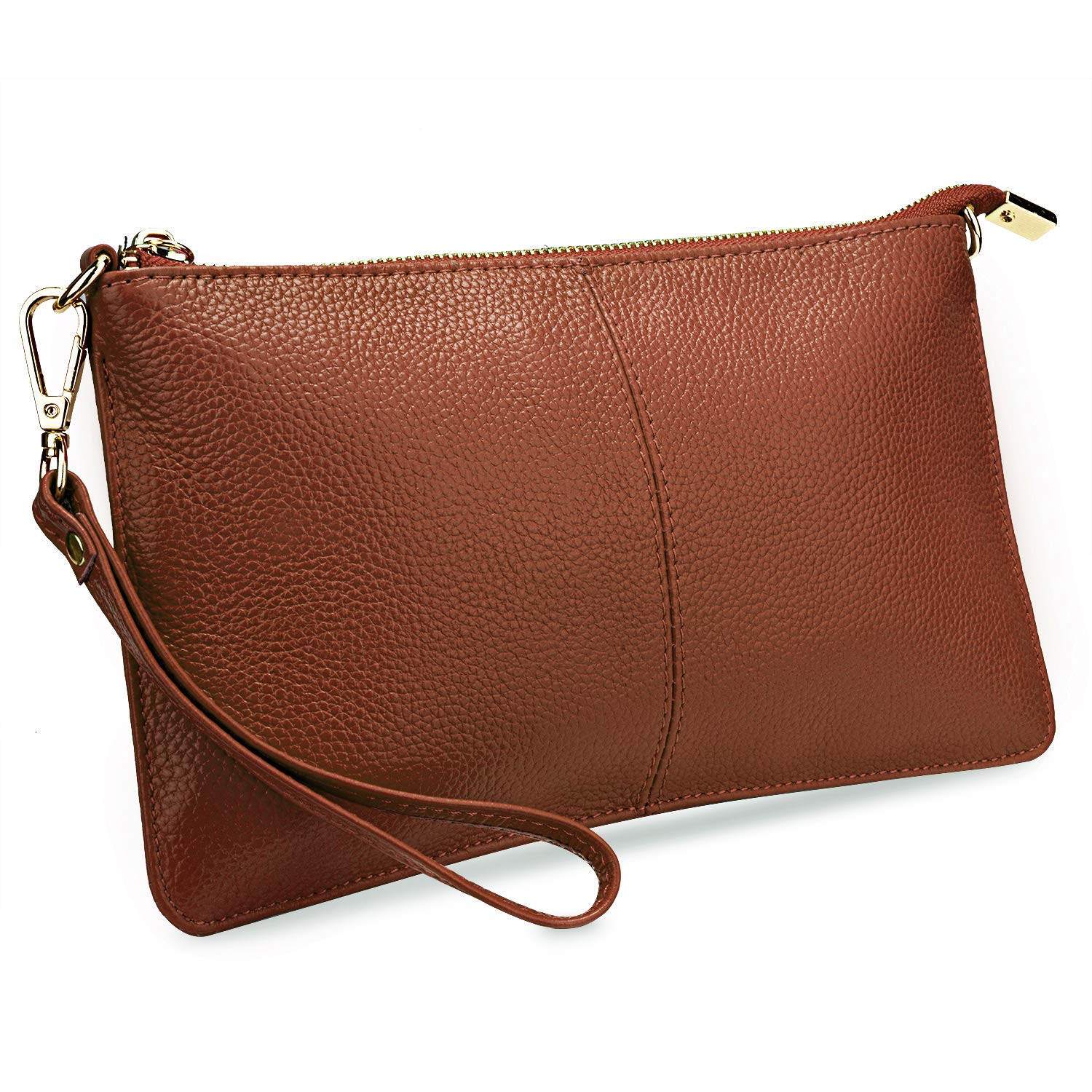 YALUXE Genuine Leather Wristlet Purse for Women - Phone Wallet Crossbody Bag for Daily Use