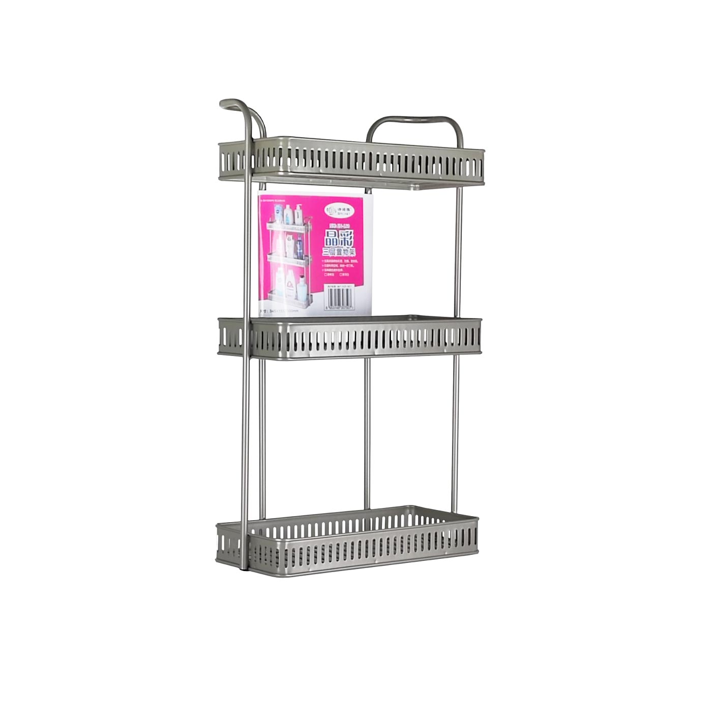 3 Tier Aluminum Shelf Rack 345x155x600mm - Heavy Duty Storage Organizer for Kitchen, Garage, Office (Model SN160 HFH8180) | Space Saving Solution for Home & Commercial Use