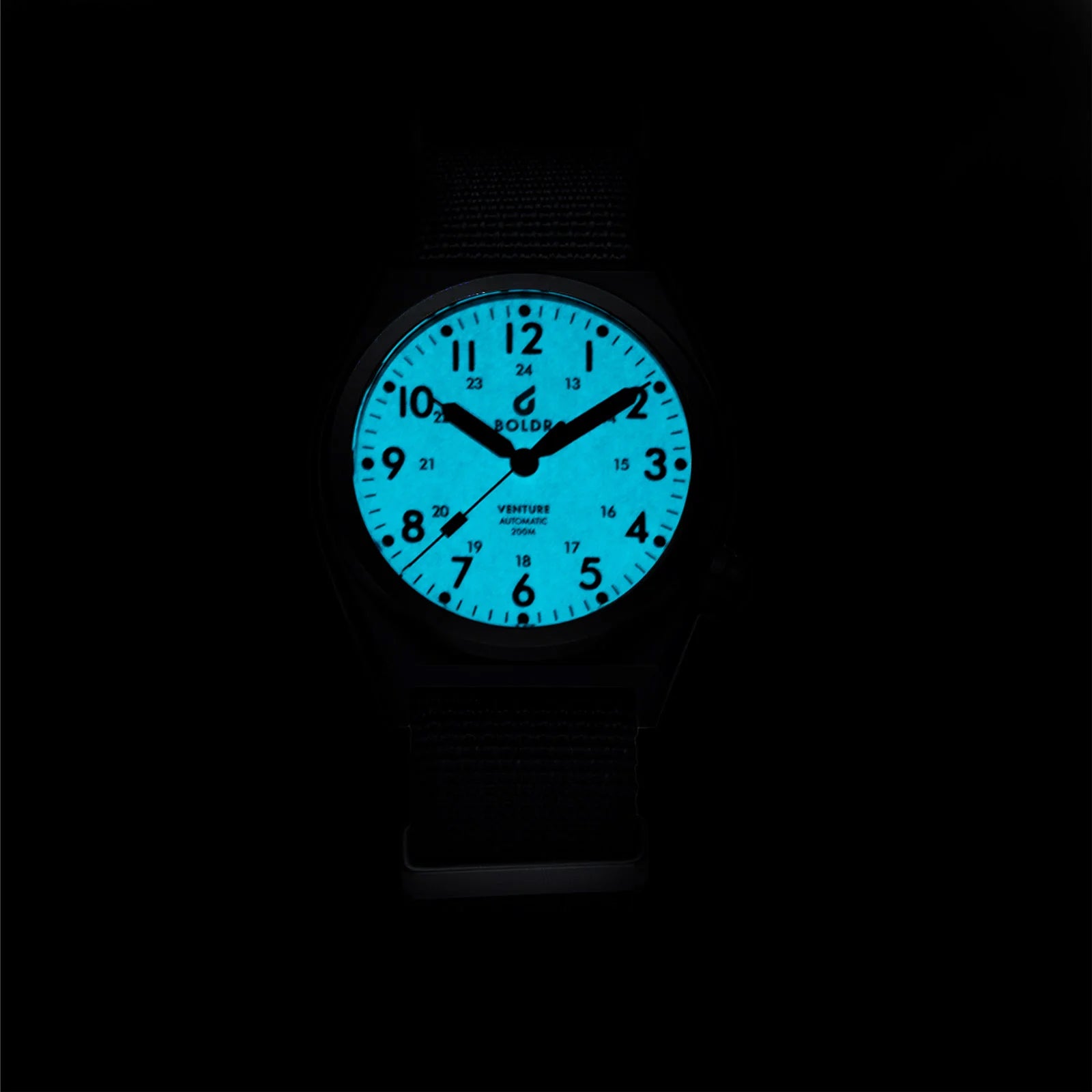 BOLDR Venture Blue Moon Automatic Watch - Stainless Steel Diver's Watch for Men - Waterproof & Shock Resistant - Perfect for Diving, Swimming, and Outdoor Adventures