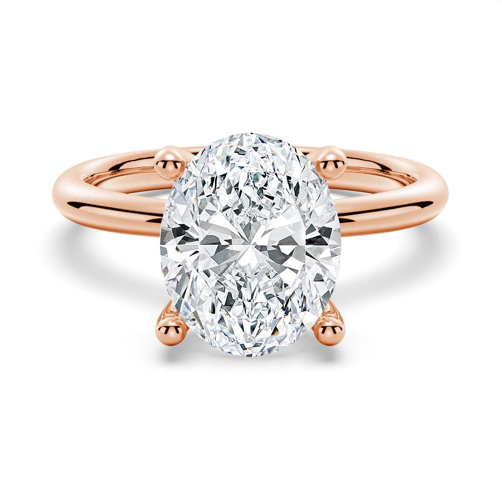 Oval Solitaire Moissanite Engagement Ring for Women - 1 Carat D Color VVS1 Clarity Diamond Alternative - Perfect for Proposals, Weddings & Anniversary Gifts