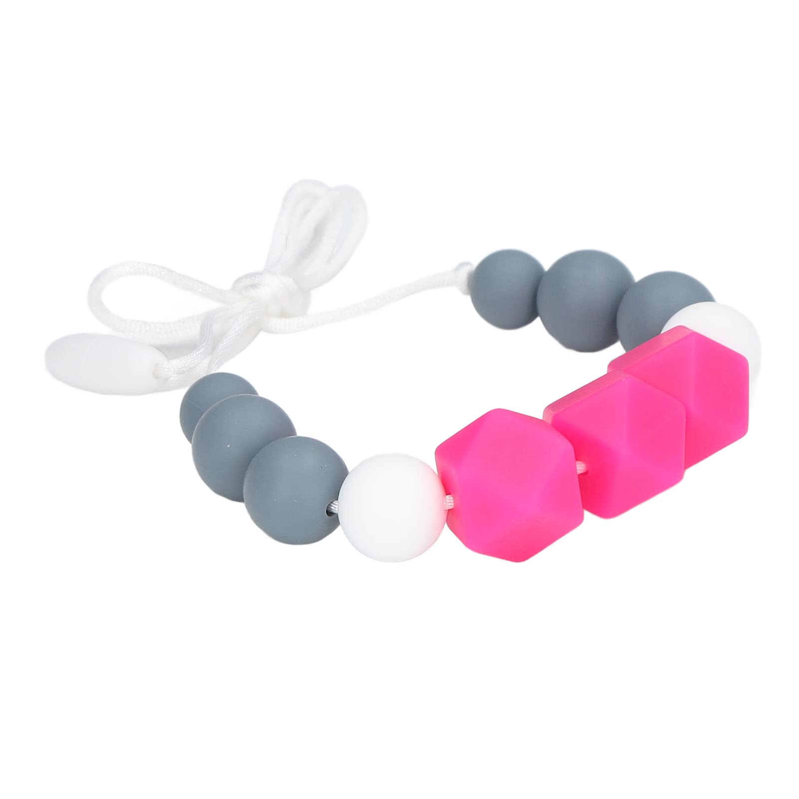 Organic Silicone Teething Necklace for Babies - Safe Chewable Rose Red Teether for Soothing Sore Gums, BPA-Free Nursing Jewelry for Moms | Perfect for On-the-Go Pain Relief & Fashionable Parenting Accessory