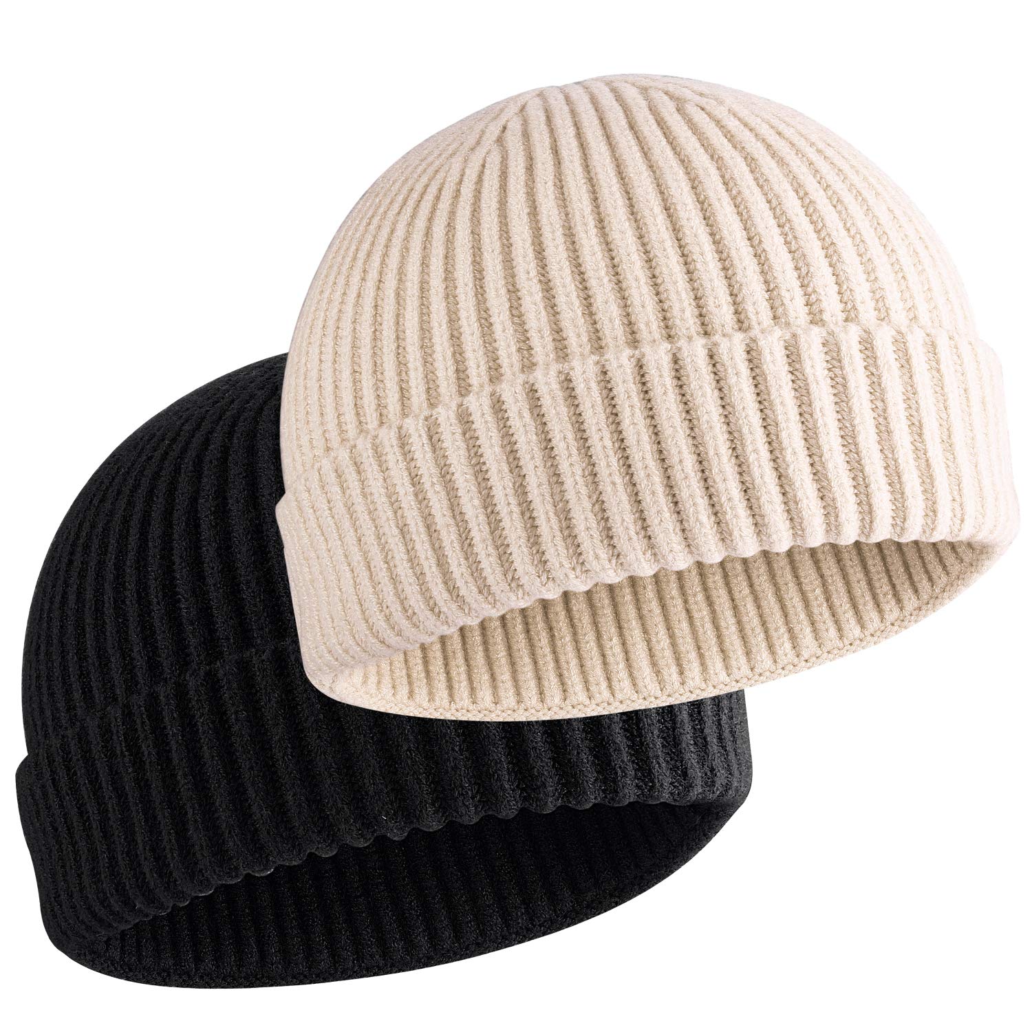 Vidsel Unisex Fisherman Beanie - Warm Wool Knit Skull Cap for Men & Women - Winter Trapper Hat with Swag Cuff - Perfect for Outdoor Activities, Skiing, Hiking & Cold Weather