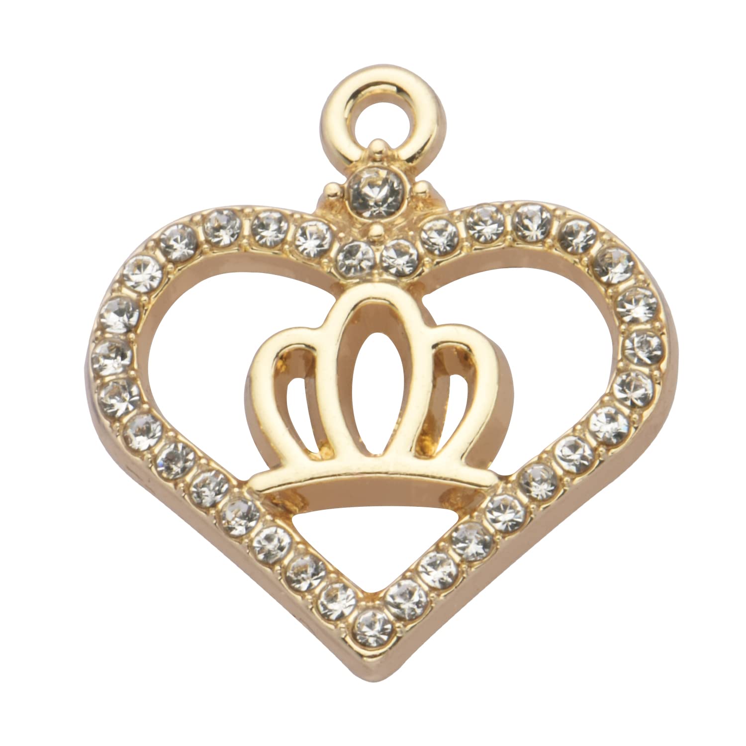 20Pcs Gold Plated Rhinestone Charms - Sparkling Pave Crystal Pendants for Necklace & Bracelet Making - DIY Jewelry Crafting Supplies - Perfect for Wedding, Party & Gift Accessories