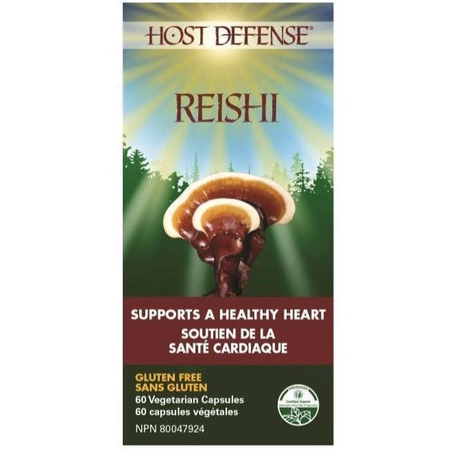 Host Defense Reishi Mushroom Supplement - 60 Vegan Capsules for Immune Support & Stress Relief - Organic, Gluten-Free, Non-GMO - Perfect for Daily Wellness & Natural Energy Boost