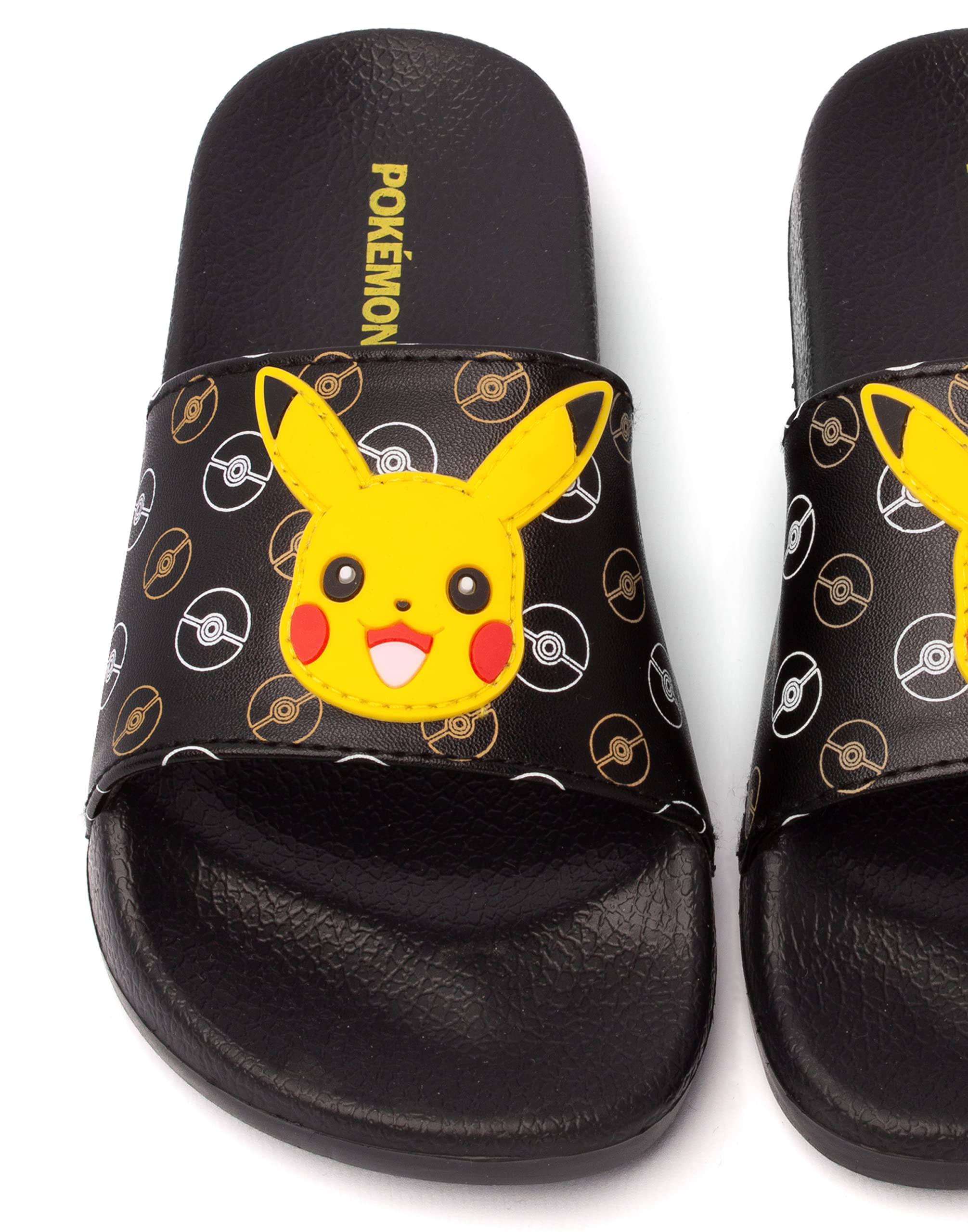 Pokemon Pikachu Sandals for Boys & Kids - Non-Slip Beach Shower Shoes & Flip Flops - Perfect for Summer, Pool, Beach & Water Play