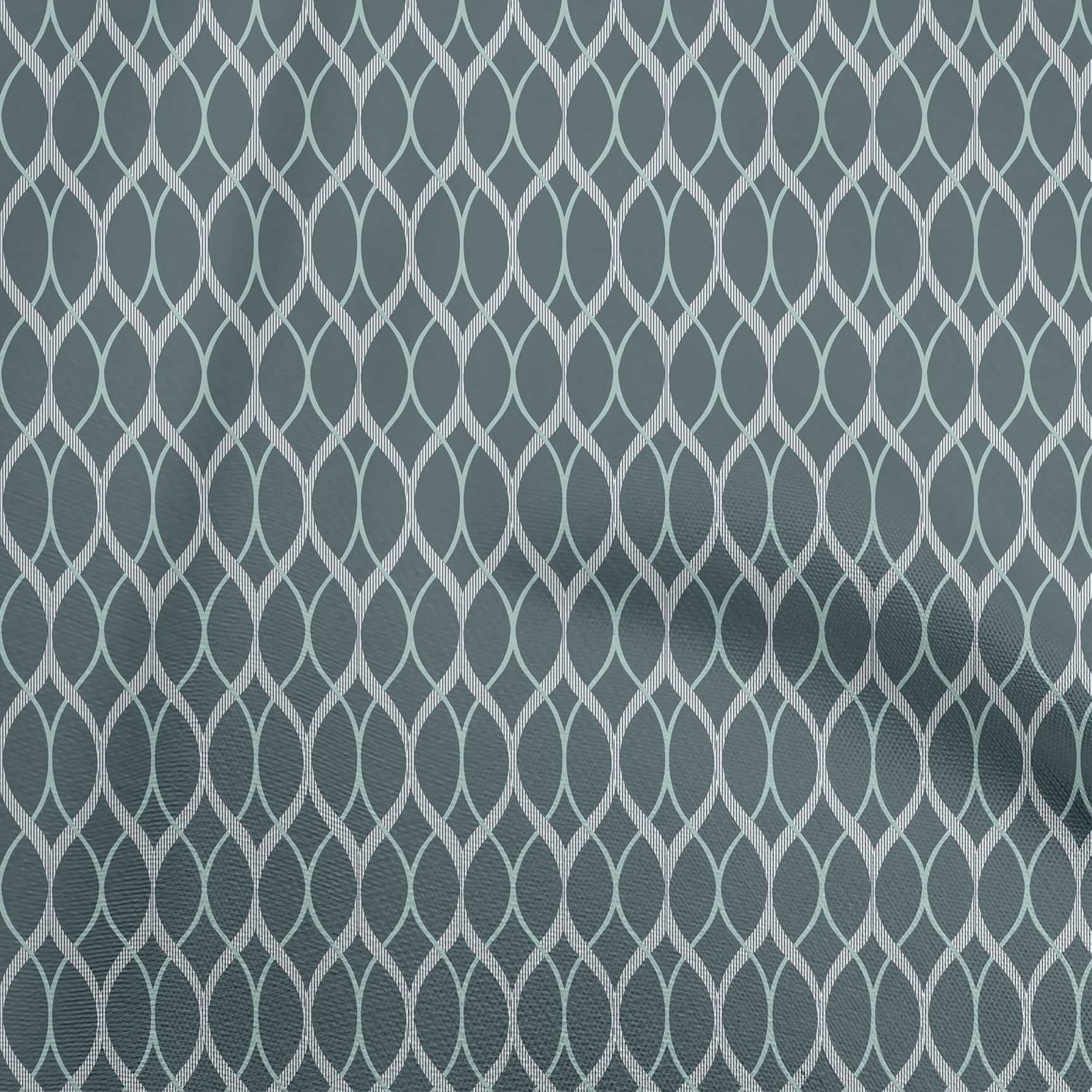 oneOone Cotton Jersey Teal Green Fabric - 58 Inch Wide Printed Ogee Sewing Material by The Yard for DIY Clothing & Crafts | Perfect for Dresses, Quilting & Home Decor Projects