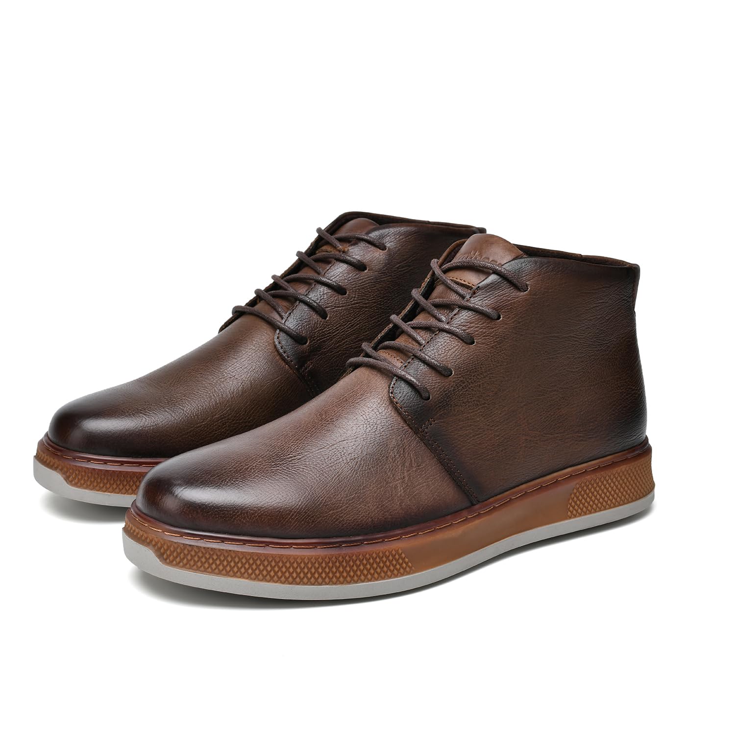Men's Chukka Boots - Casual Ankle Boots for Motorcycle & Combat | Black Leather Boots for Everyday Wear & Outdoor Adventures