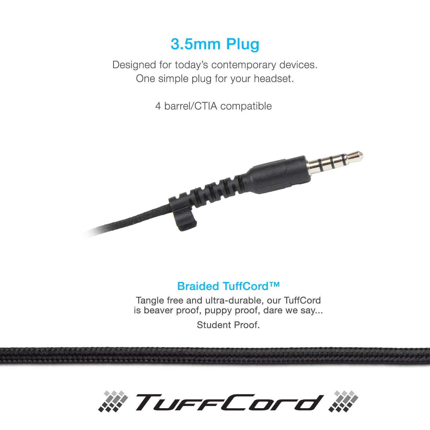 Cyber Acoustics Lightweight 3.5mm Headphones 20 Pack - Stereo Sound Wired Earbuds for Cell Phones, Tablets, Laptops, PCs & Macs (ACM-4004-20) - Perfect for School, Office, Call Centers & Travel