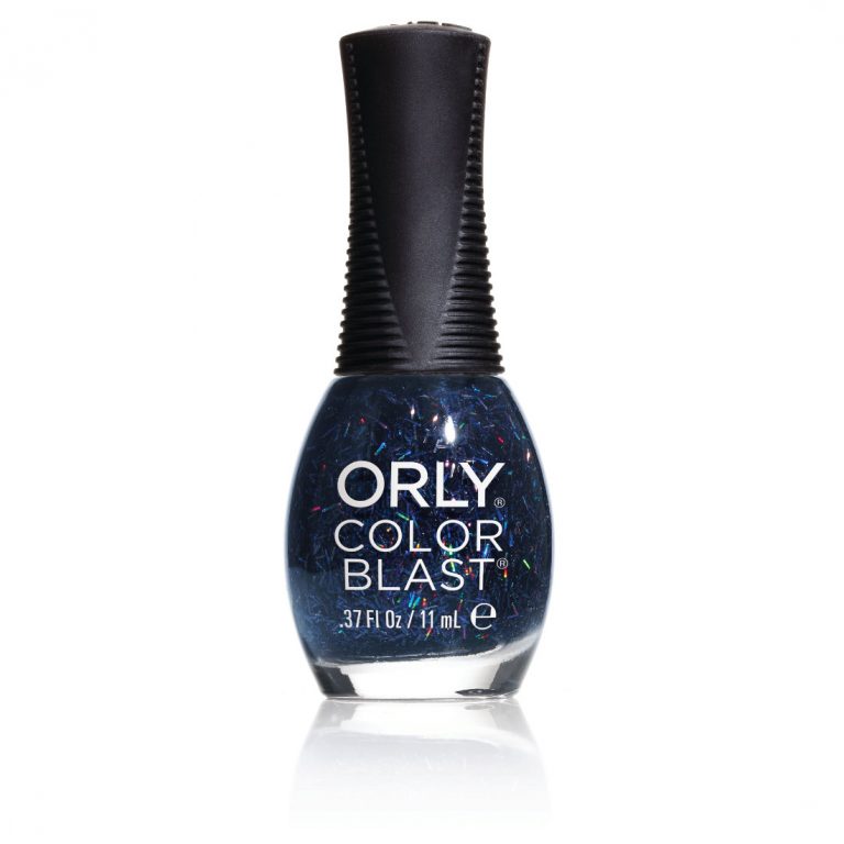 ORLY Color Blast Black Holo Chunky Glitter Nail Polish - Long Lasting Chunky Glitter Nail Art for Parties, Holidays & Special Occasions