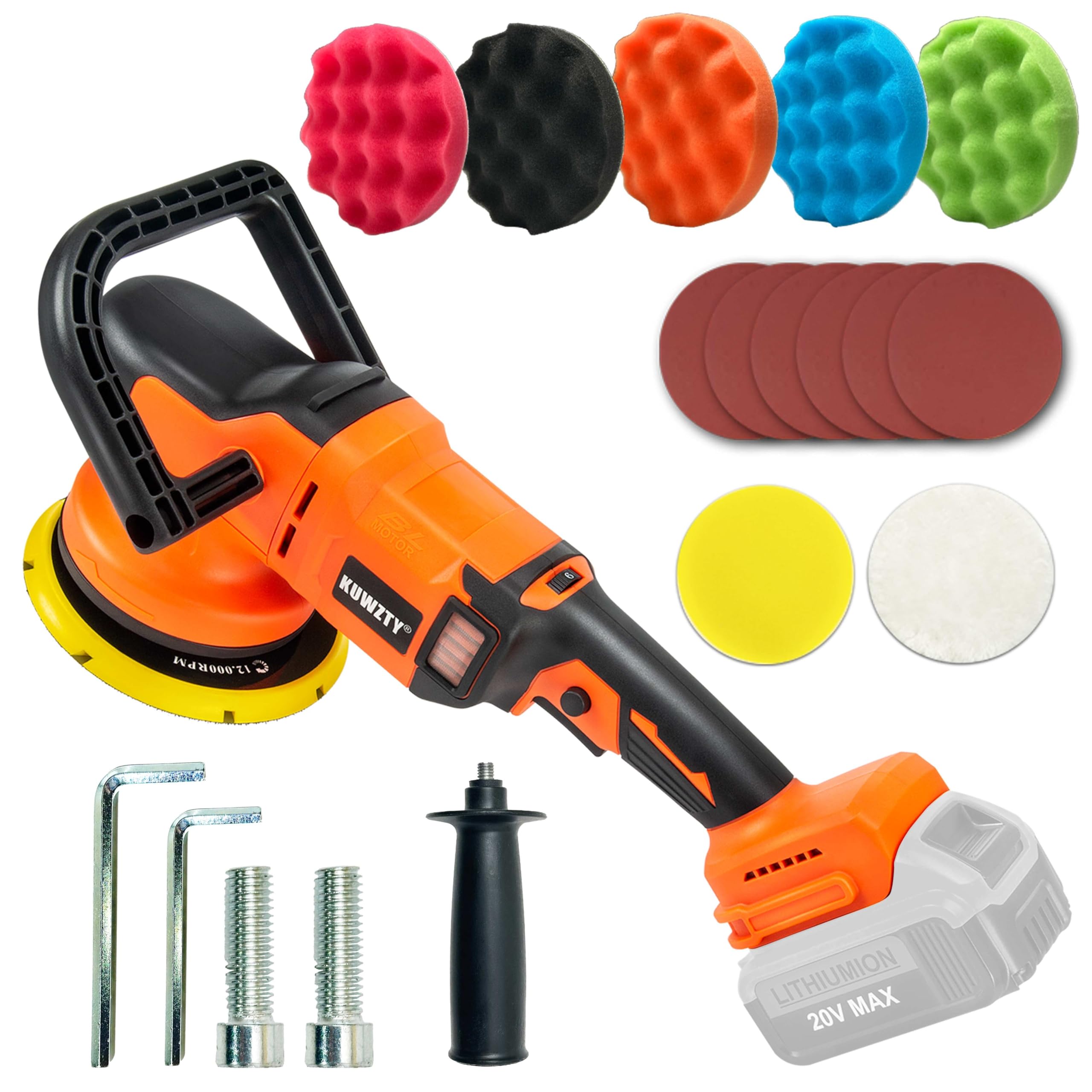 DEWALT Battery Cordless Orbital Polisher - Brushless Motor Car Buffer Waxer with 6-Inch Polishing Pad - Perfect for Car Detailing, Polishing & Waxing (Tool Only, No Battery Included) - Ideal for Auto Shops, DIY Enthusiasts & Professional Detailing