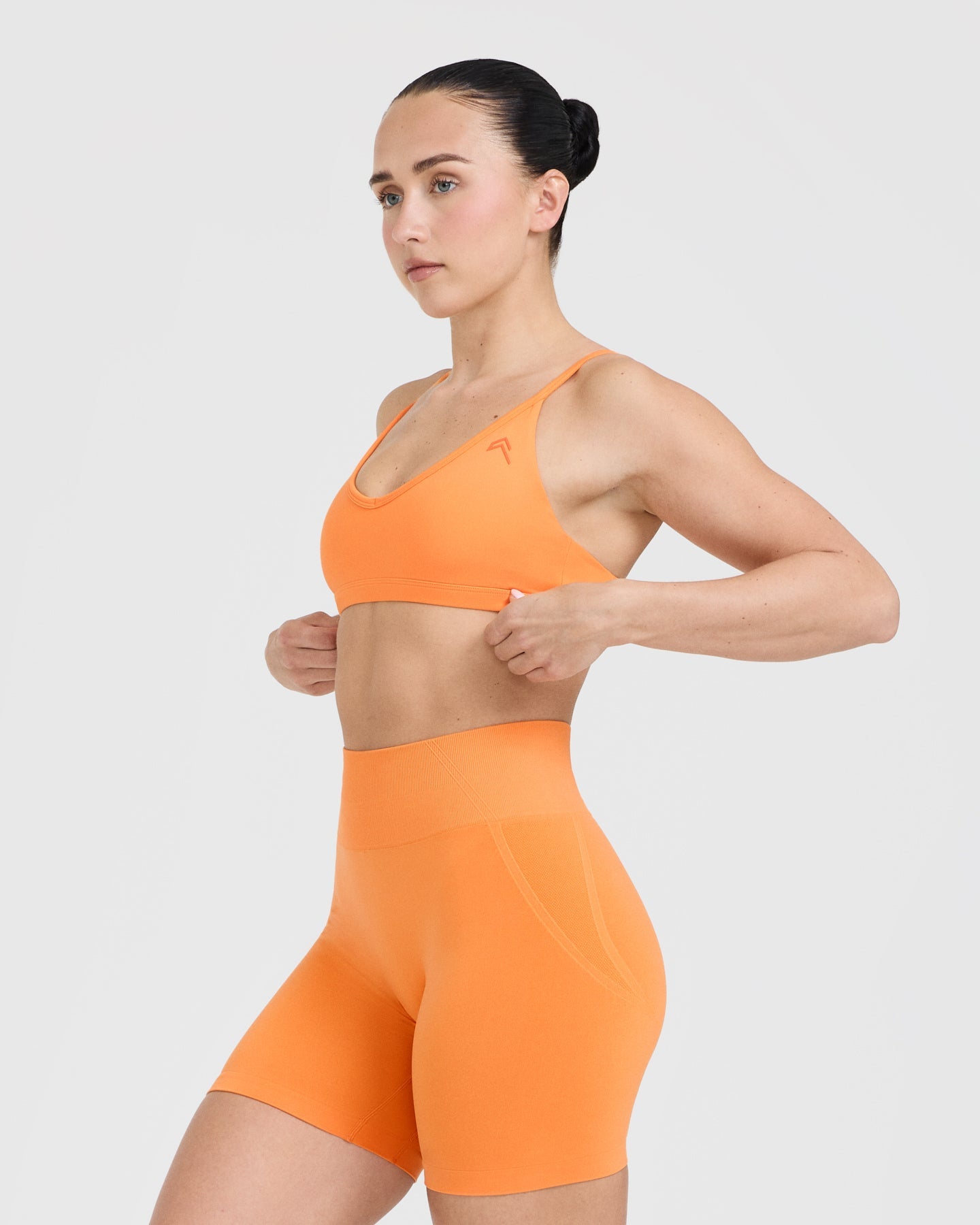 Timeless Strappy Bralette in Apricot Orange | Comfortable Wireless Bra for Women | Perfect for Yoga, Lounge & Everyday Wear