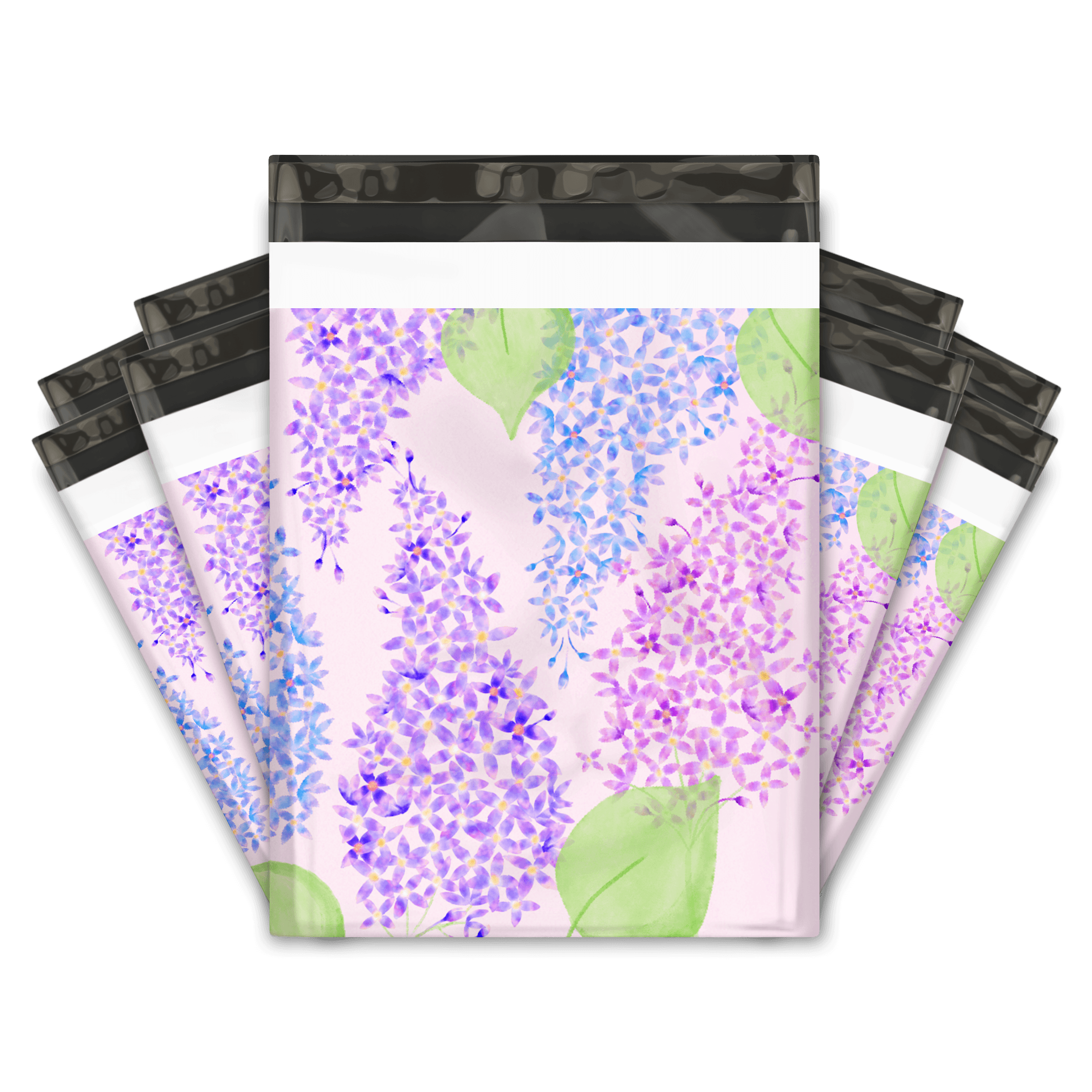 10x13 Inch Lilacs Floral Printed Poly Mailers - Waterproof Shipping Envelopes for Ecommerce, Boutique & Subscription Boxes - Premium Durable Mailing Bags for Clothing, Jewelry & Small Business Packages
