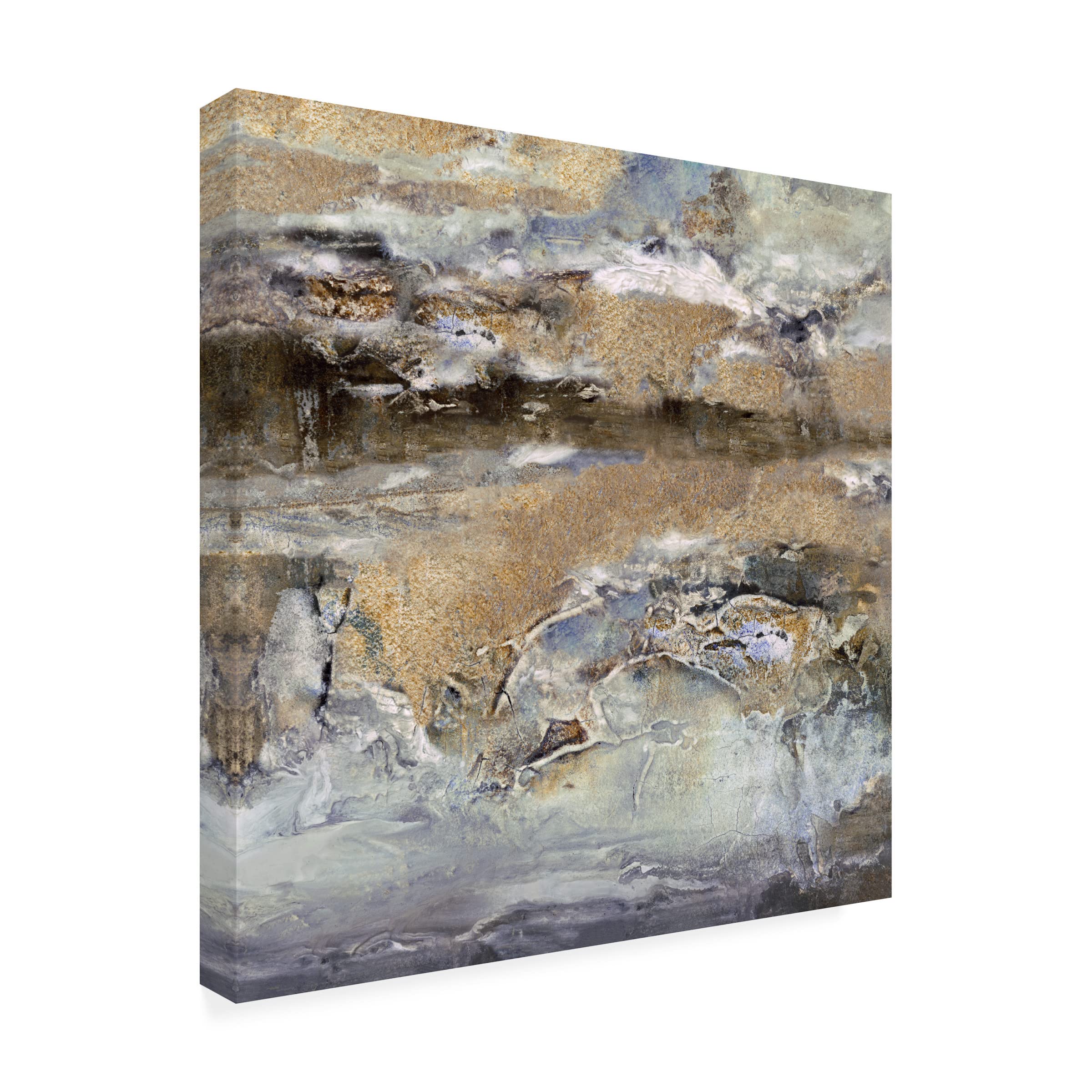 Scherrer Finch 'Gilt Sandstone I' Canvas Wall Art - Handmade Modern Abstract Painting for Living Room, Bedroom & Office Decor - Perfect Gift for Art Lovers