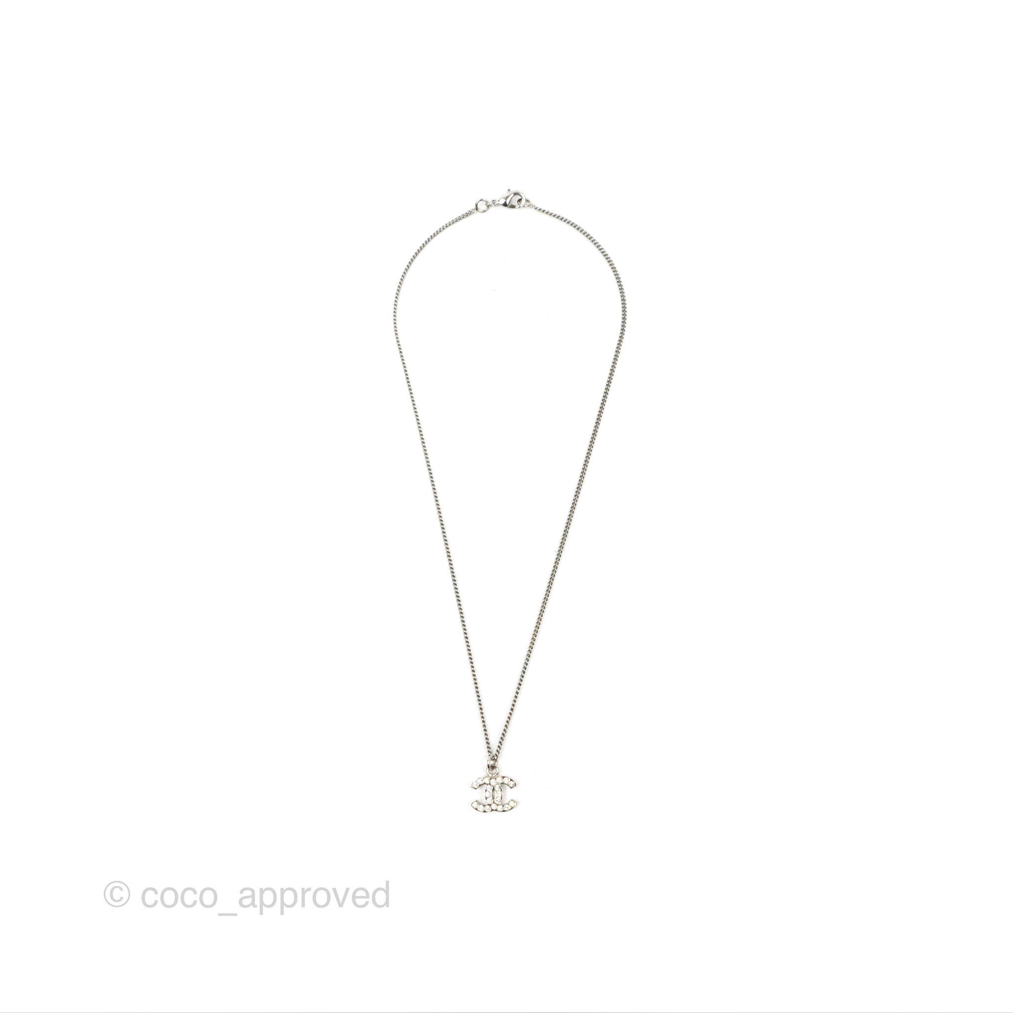 Chanel CC Pearl Necklace - Silver Tone 11V Elegant Fashion Jewelry for Women | Perfect for Parties, Weddings & Special Occasions