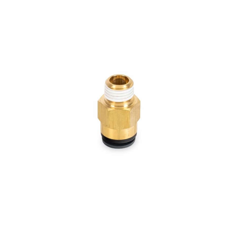 3/8 DOT to 1/4 NPT Straight Hydraulic Fitting Connector - High Pressure Fuel Line Adapter for Automotive, Truck, and Industrial Applications