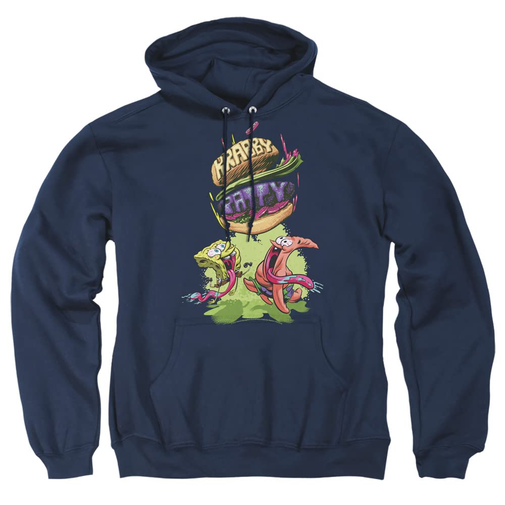 Spongebob Krabby Patty Hoodie - Unisex Pullover Sweatshirt with Cartoon Design | Perfect for Cosplay, Halloween Costumes & Casual Wear
