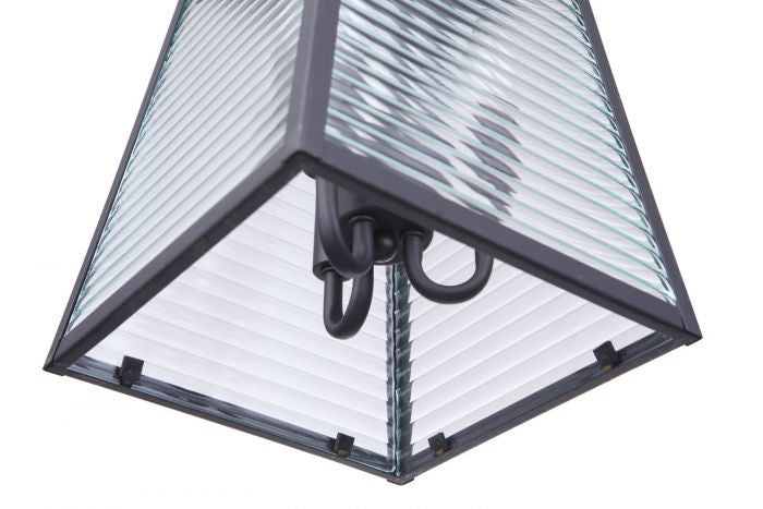Armstrong Three Light Outdoor Pendant in Midnight - Black Modern Hanging Light Fixture for Patio, Porch, Deck & Backyard - Weatherproof & Dimmable